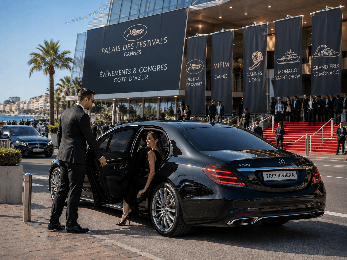 Service de chauffeur privé pour événements et congrès sur la Côte d’Azur avec Trip Riviera