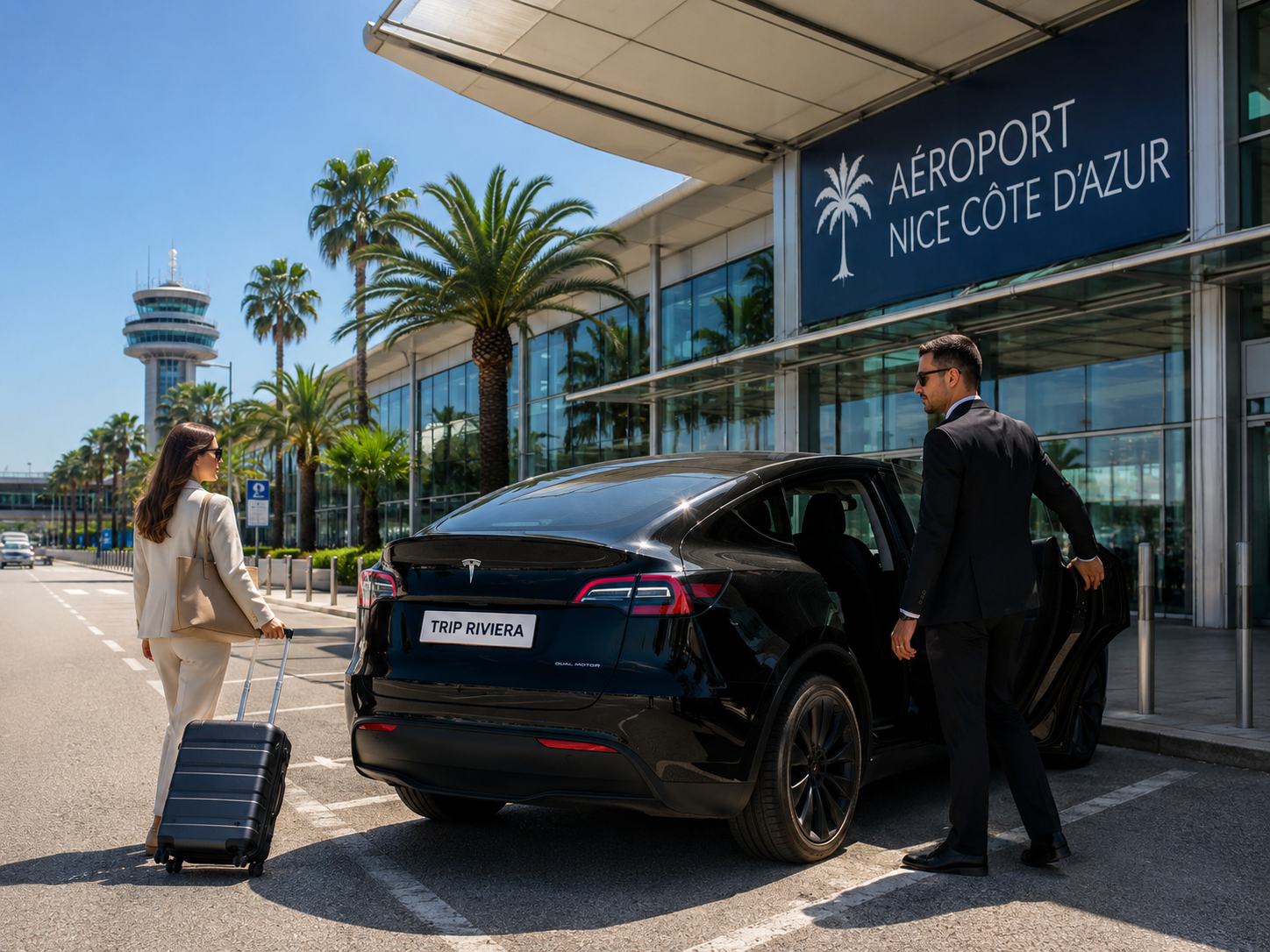 ransfert aéroport Nice avec chauffeur privé Trip Riviera